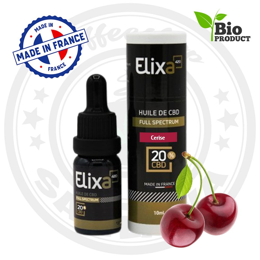 Huile CBD 20% CERISE ELIXA – Détente au CBD