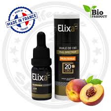 Huile CBD 20% Fruity Pêche Abricot ELIXA – Douceur Fruitée et Relaxation Naturelle