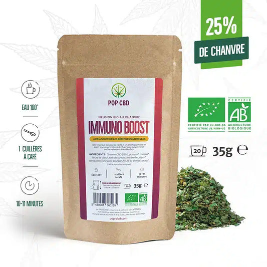 Tisane Immuno Boost CBD – Renforcement Immunitaire au Cannabidiol 25% CBD