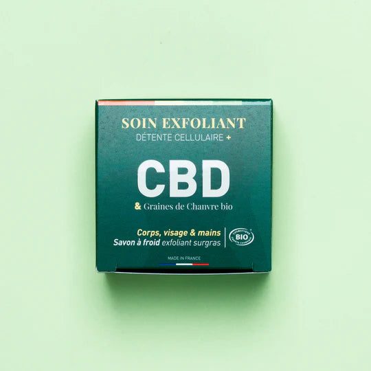 Soin Exfoliant Détente Cellulaire + CBD 90g Savon à froid surgras