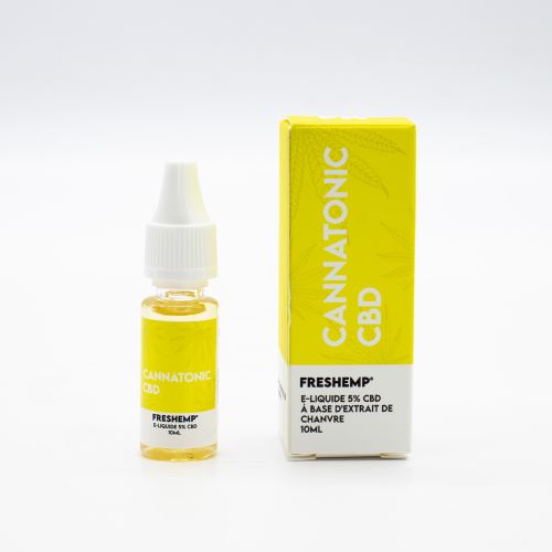 E-liquide FRESHEMP 5% CBD – 10ml. Saveur Cannatonic.