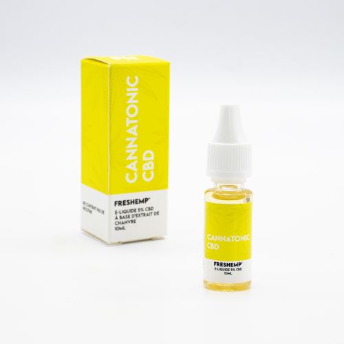 E-liquide FRESHEMP 5% CBD – 10ml. Saveur Cannatonic.