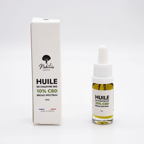 Huile CBD 10% Broad  Spectrum Flacon 10 ml Nobilis