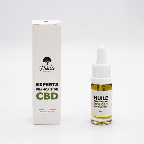 Huile CBD 10% Broad  Spectrum Flacon 10 ml Nobilis