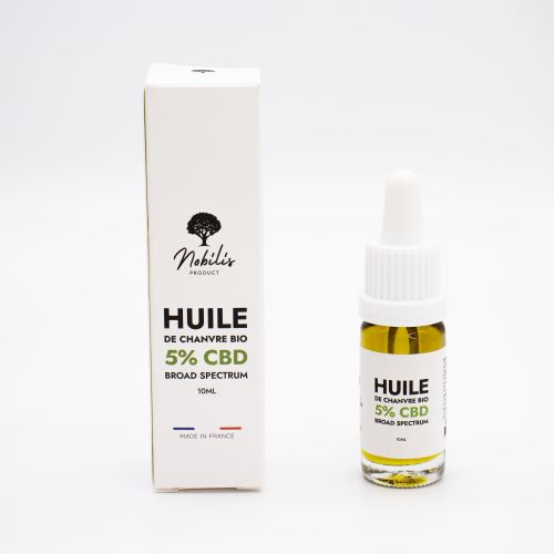 Huile CBD 5% Broad Spectrum Flacon 10 ml Nobilis